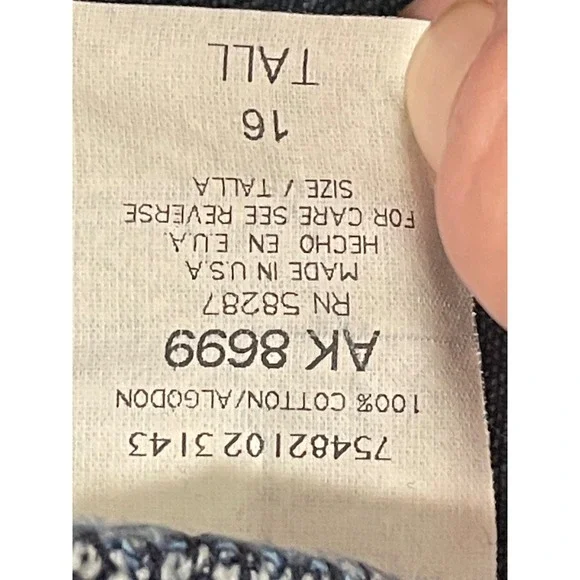 Vintage Made in USA High Waisted Drawstring Elastic Waist Denim Pants Tall 90's - Picture 6 of 8